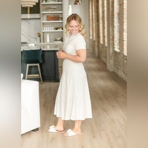 Be Cool Chevron A-line Midi Skirt